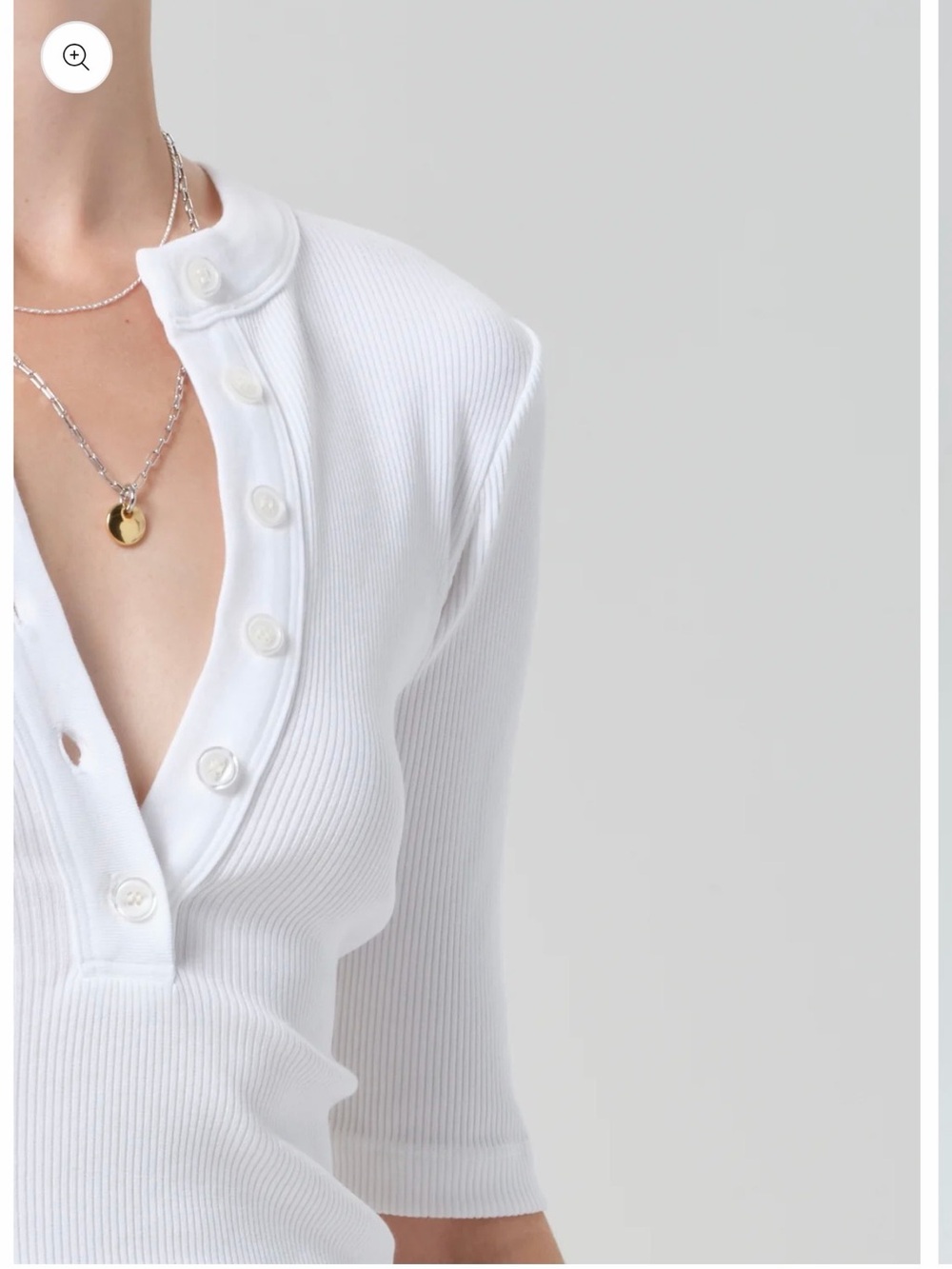 Citizens Of Humanity Nali Short Sleeve Henley
In White - Picture 2 of 10